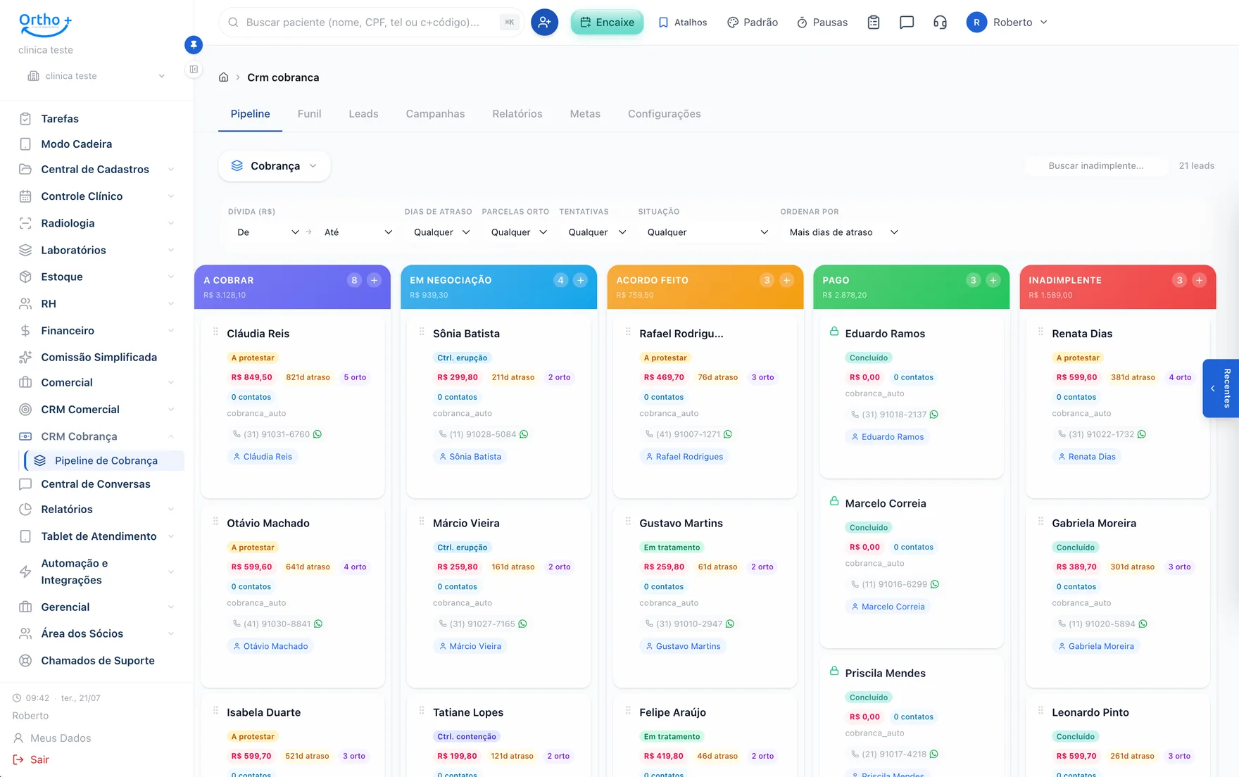 CRM de cobrança